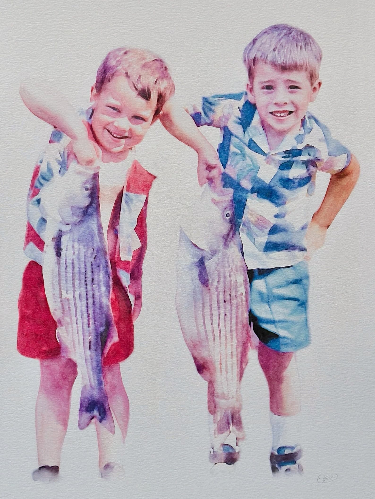 Hand-Painted People Portrait From Photo