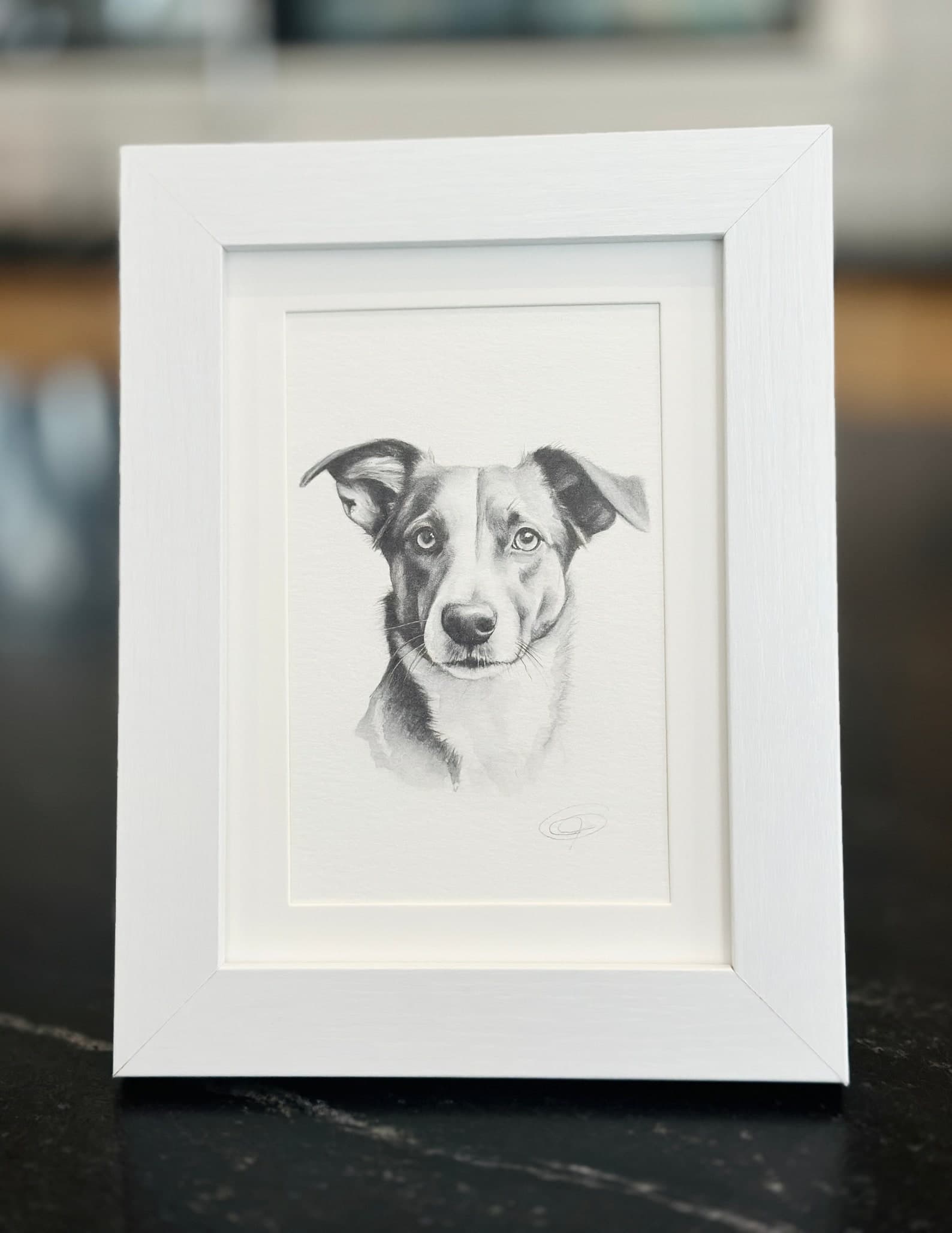 Hand-Drawn Pet Portrait — Watercolor Pencil
