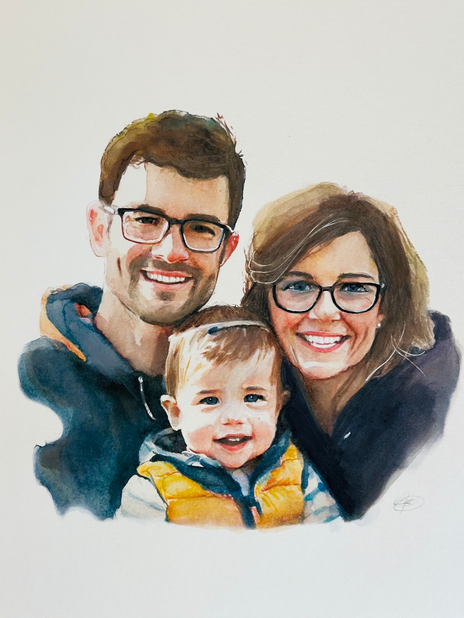 Hand-Painted People Portrait From Photo